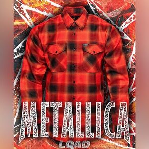 DIXXON METALLICA - LOAD FLANNEL MEN’S XL-TALL NIB NWT Sold out in Dixxon